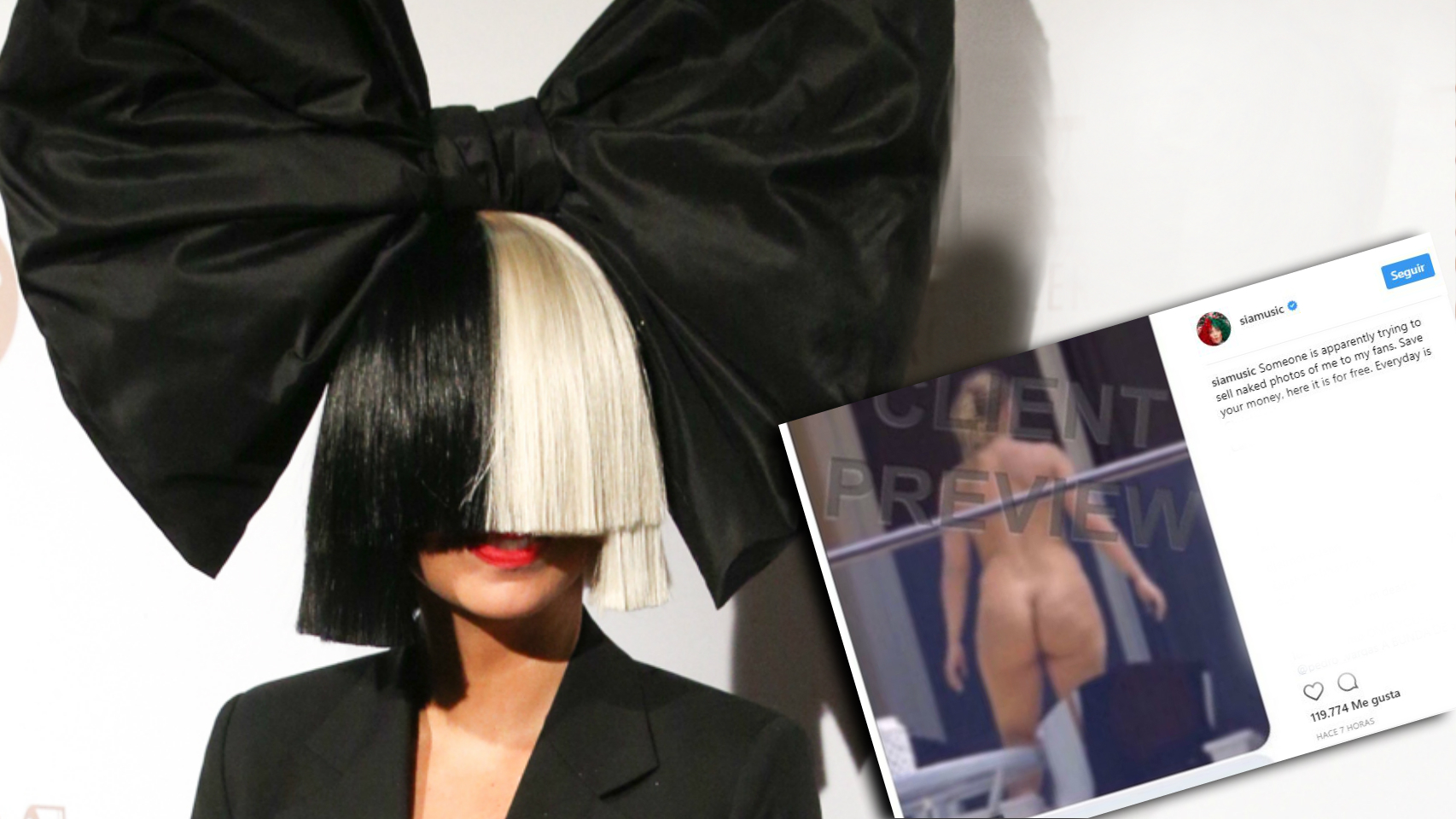 La cantante ha utilizado sus redes para mostrar la foto de forma gratuita.