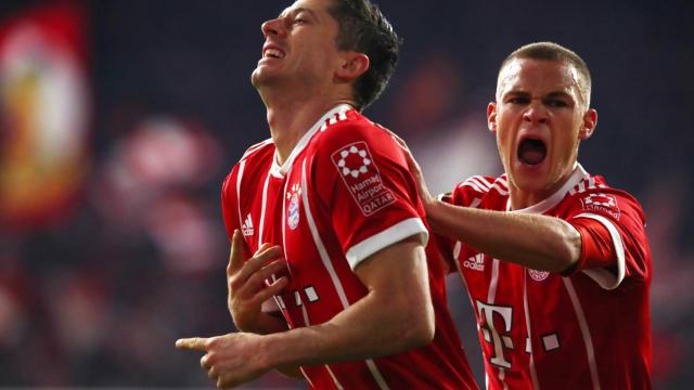 Lewandowski celebra un gol contra el Borussia Dortmund.