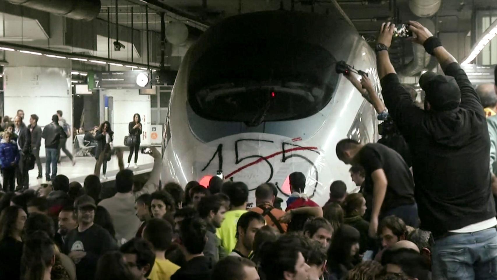 Cortes del AVE en Sants