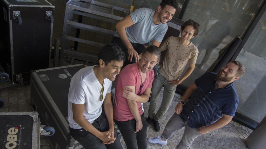 El grupo, en la sede de BBVA.