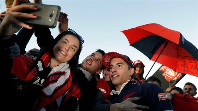 Marc Márquez, en Cheste.