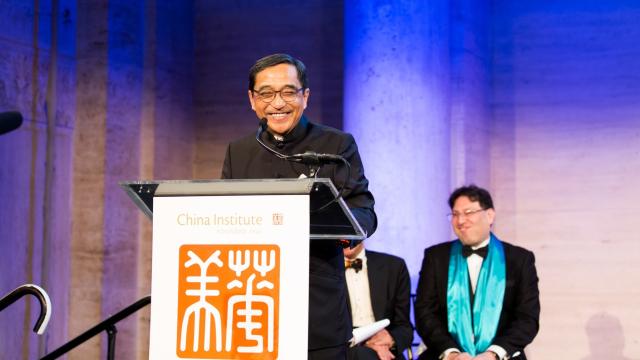 Silas Chou hace una semana en la gala Blue Cloud, en el Instituto Chino de Nueva York.