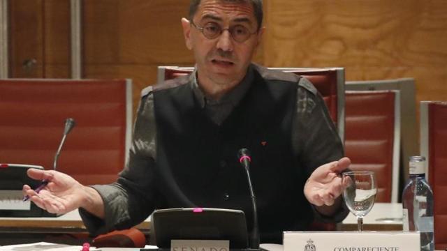 Juan Carlos Monedero este lunes en el Senado.
