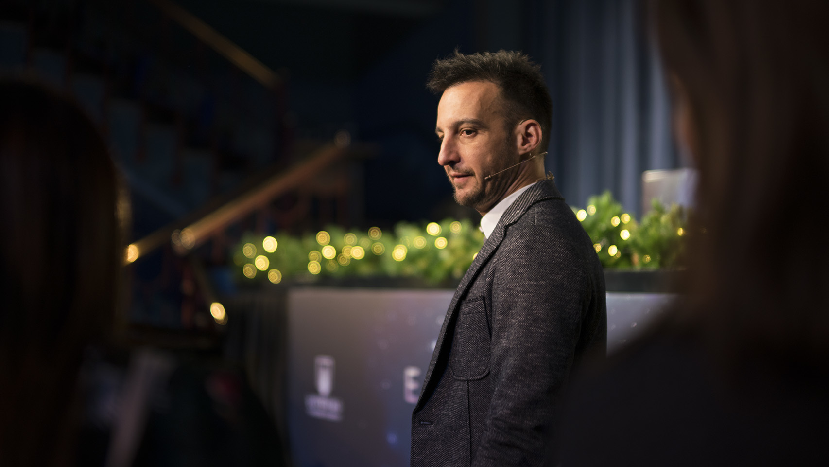 Alejandro Amenábar en la presentación del anuncio de la Lotería de Navidad.