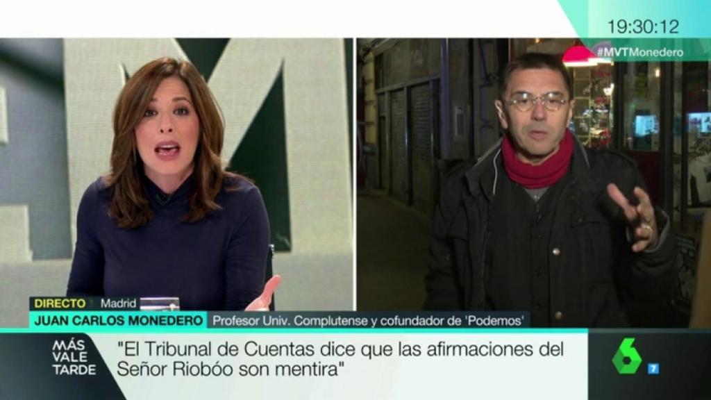 Monedero corta la entrevista con laSexta tras un rifirrafe con Mendizábal