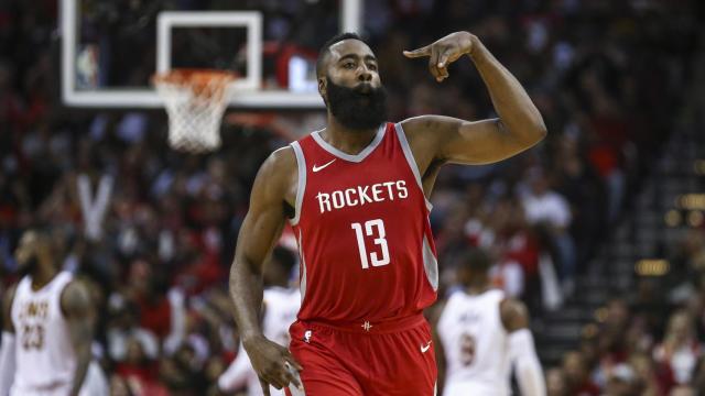 James Harden, durante el encuentro ante los Cleveland Cavaliers.