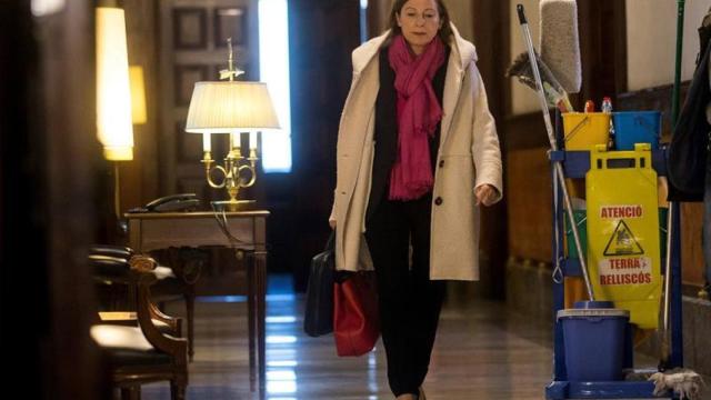 Forcadell, a su regreso al Parlament en pasado lunes