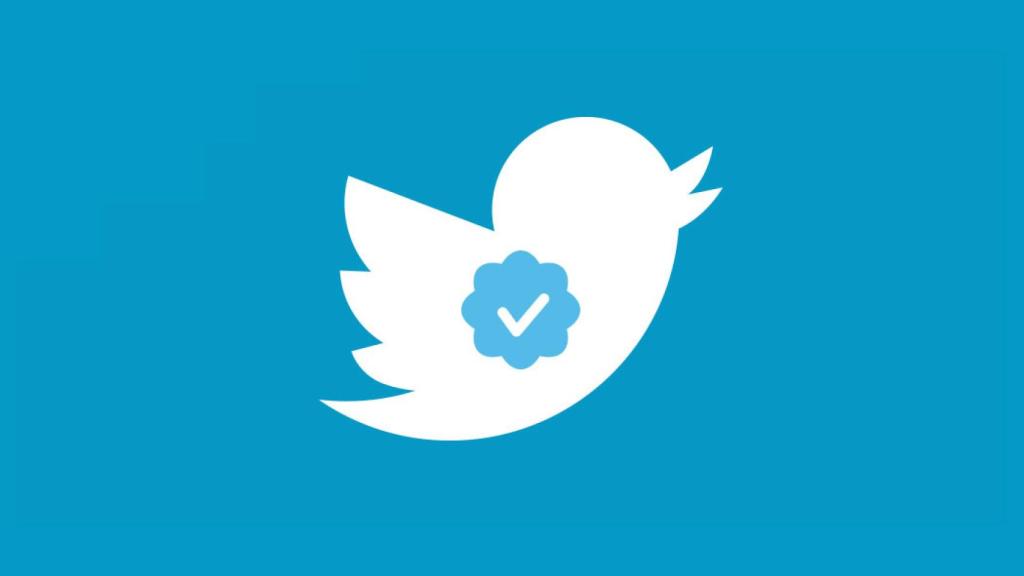 Check azul de Twitter.