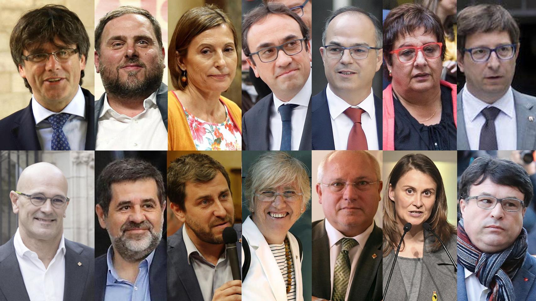 Los catorce encausados por el separatismo que se aseguran acta de diputado tras el 21-D.