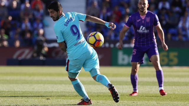 Luis Suárez durante el Leganés - Barcelona.