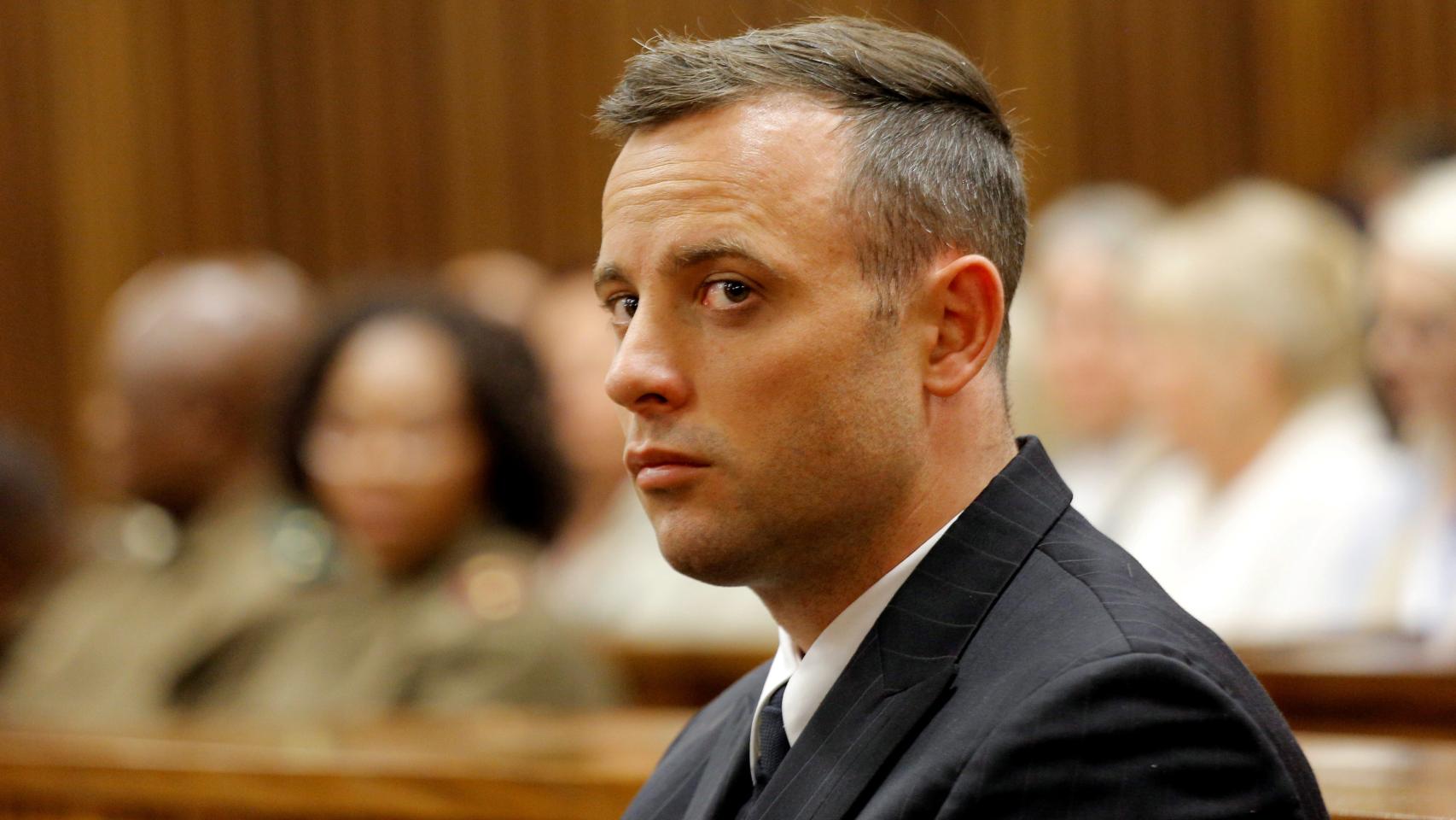 Oscar Pistorius durante la lectura de la setencia de 2016
