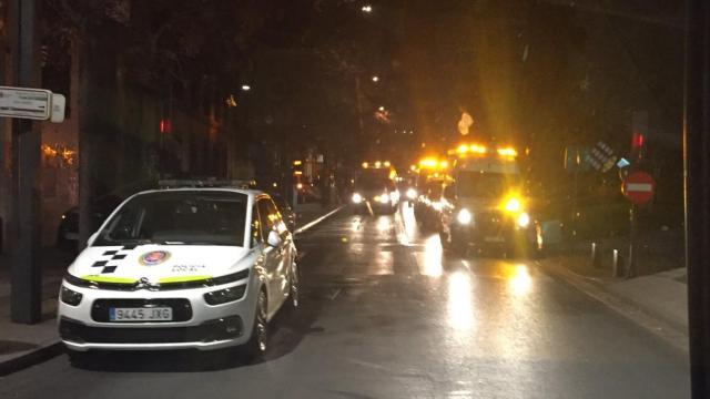Calle donde se ha declarado el incendio.