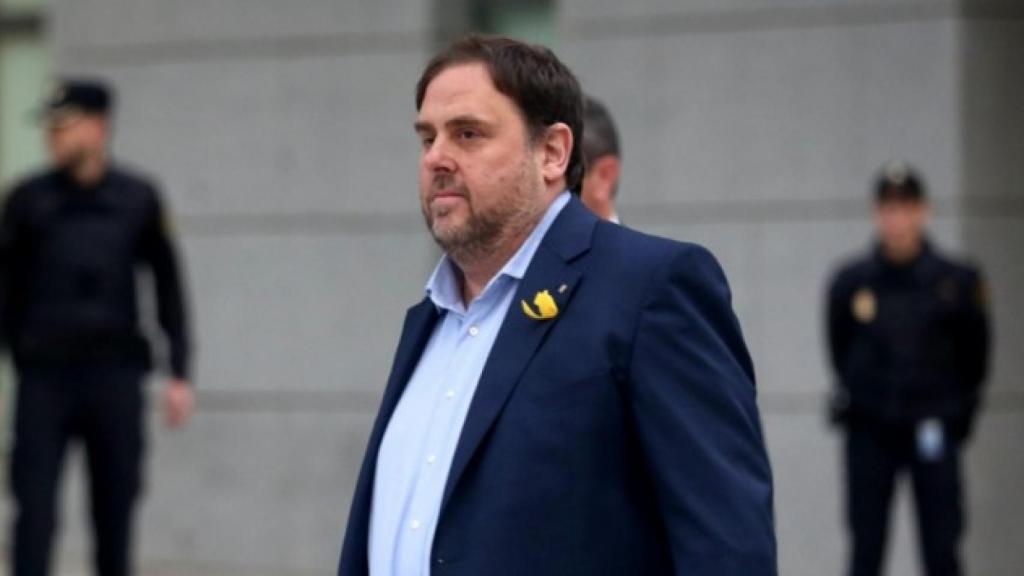 El expresidente de la Generalitat Oriol Junqueras llegando a la Audiencia Nacional.