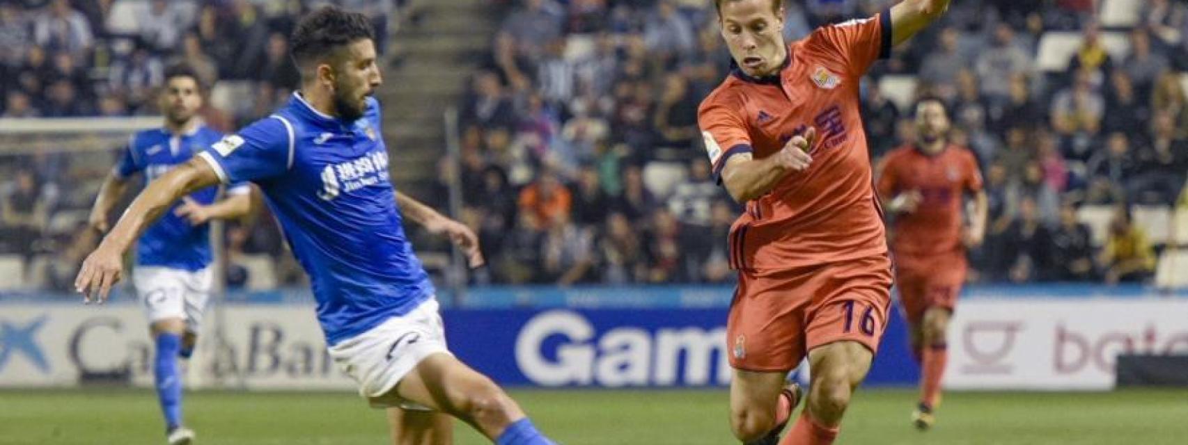 Imagen del Lleida - Real Sociedad del partido de ida de Copa.