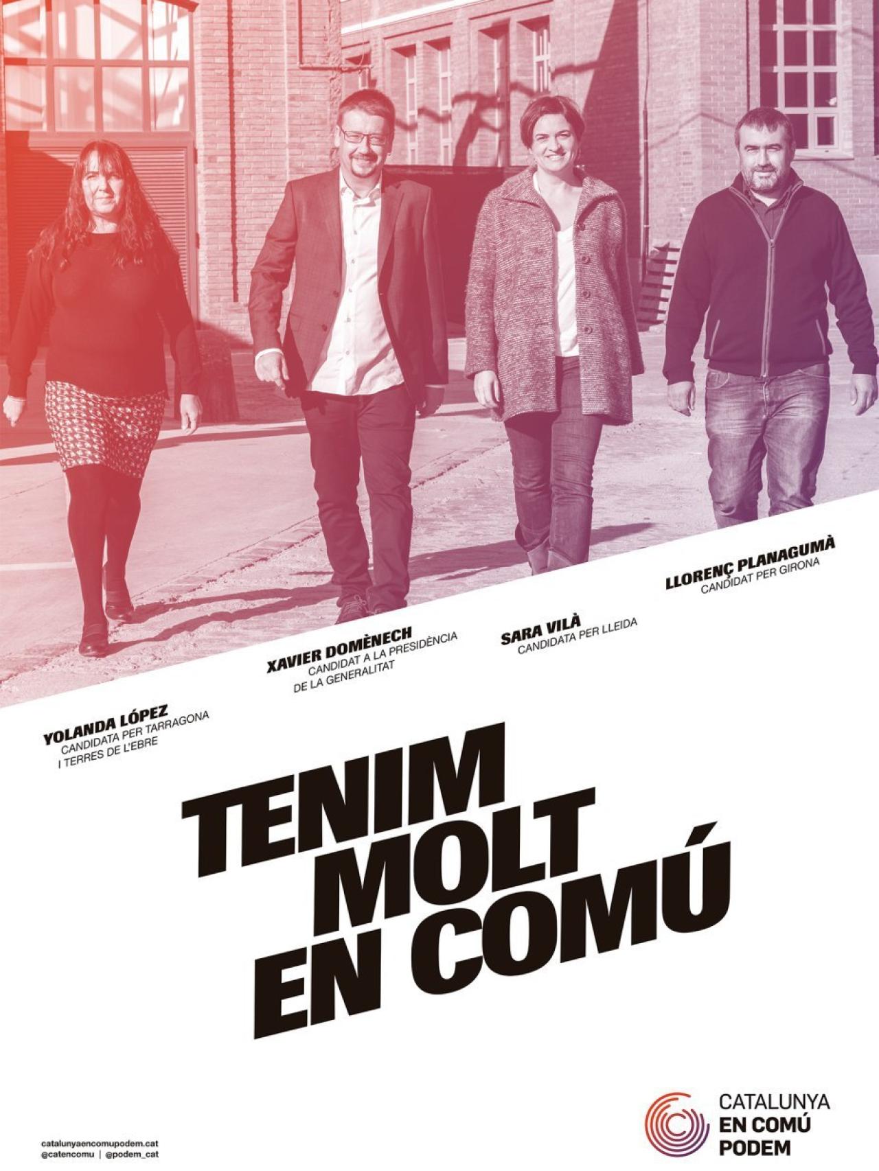 Cartel electoral de Catalunya En Comú Podem