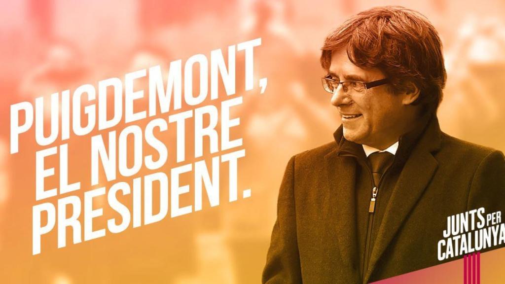 Cartel electoral de Junts per Catalunya