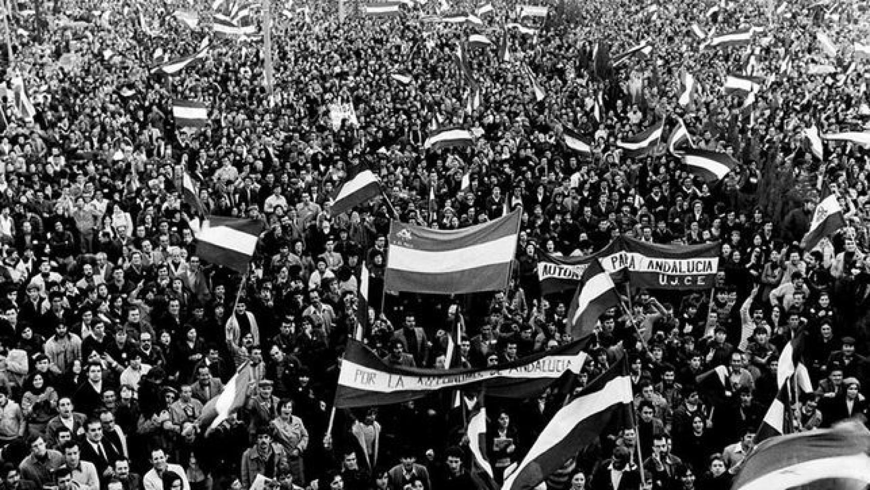 Imagen de la manifestación del 4D de 1977