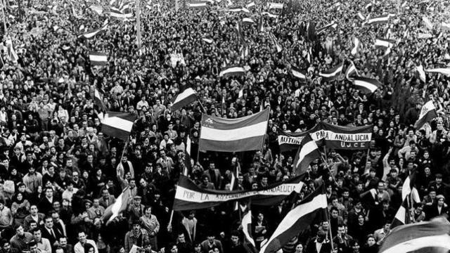 Imagen de la manifestación del 4D de 1977