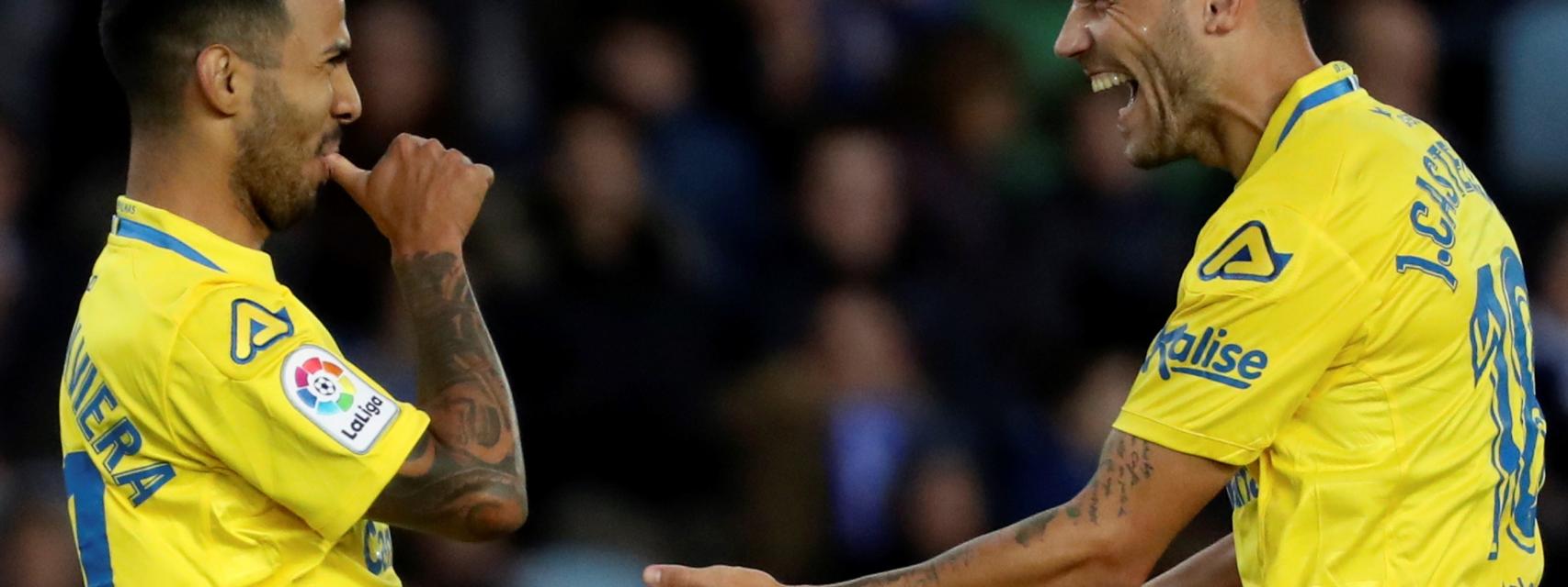 Vieira y Castellano en un partido reciente de Las Palmas.