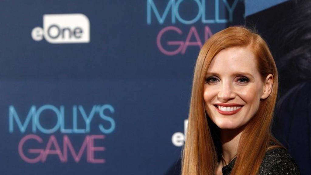 Jessica Chastain en su visita para presentar Molly's game.