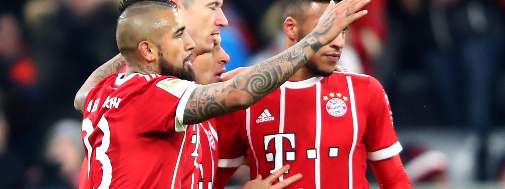Los jugadores del Bayern de Múnich celebran un gol.