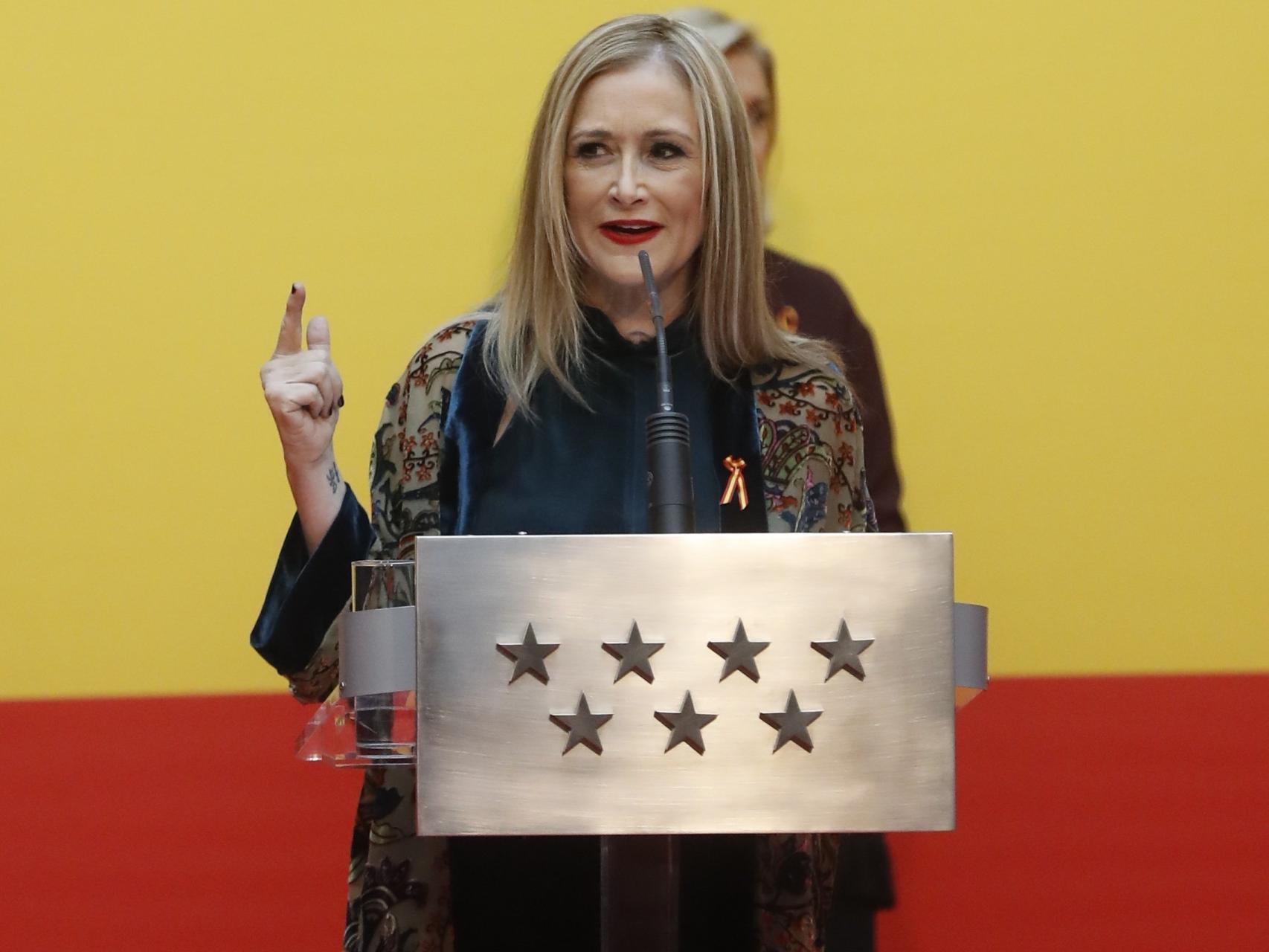 Cristina Cifuentes el día de la Constitución.