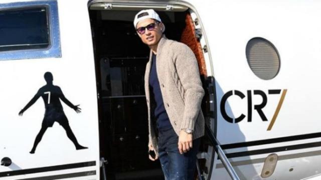 Cristiano Ronaldo, en su avión privado, preparado para viajar a la gala del Balón de Oro. Foto: Instagram (@cristiano)