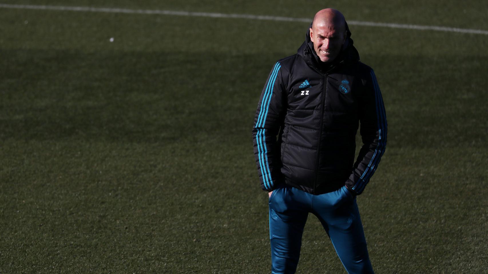 Zidane, durante un entrenamiento.