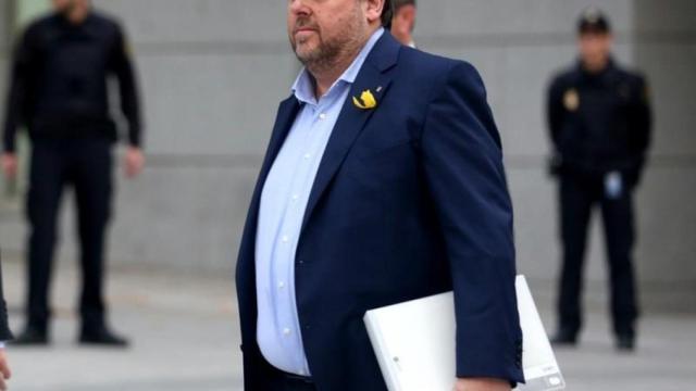 El exvicepresidente catalán, Oriol Junqueras, en la Audiencia Nacional.