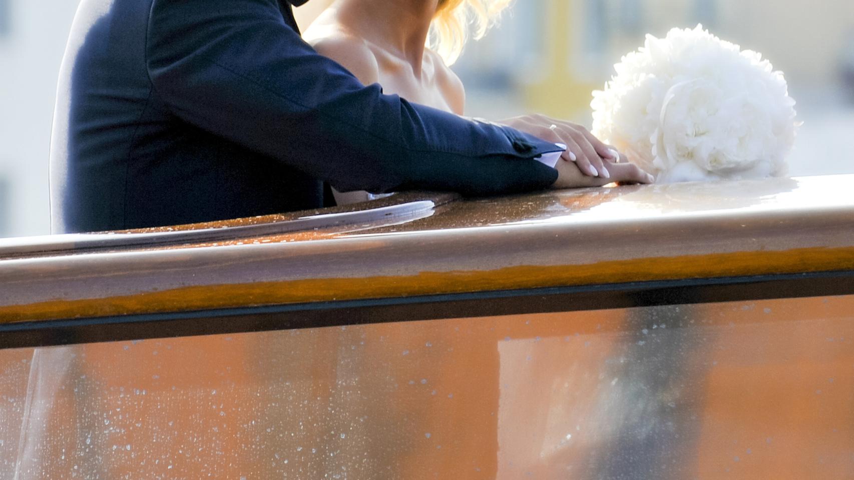 Álvaro Morata y Alice Campello en el día de su boda.