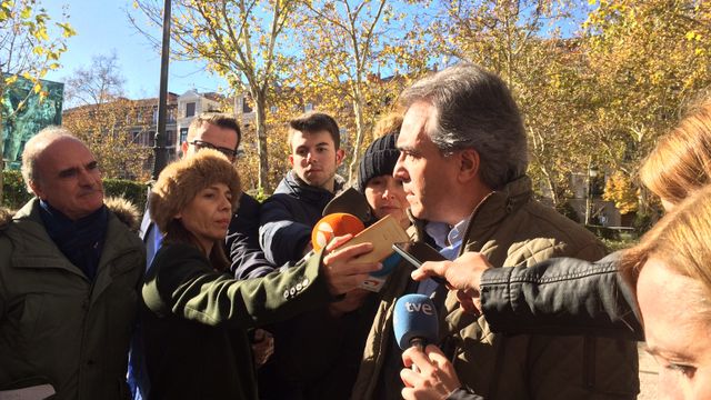 Santiago Espot a la salida de la Audiencia Nacional