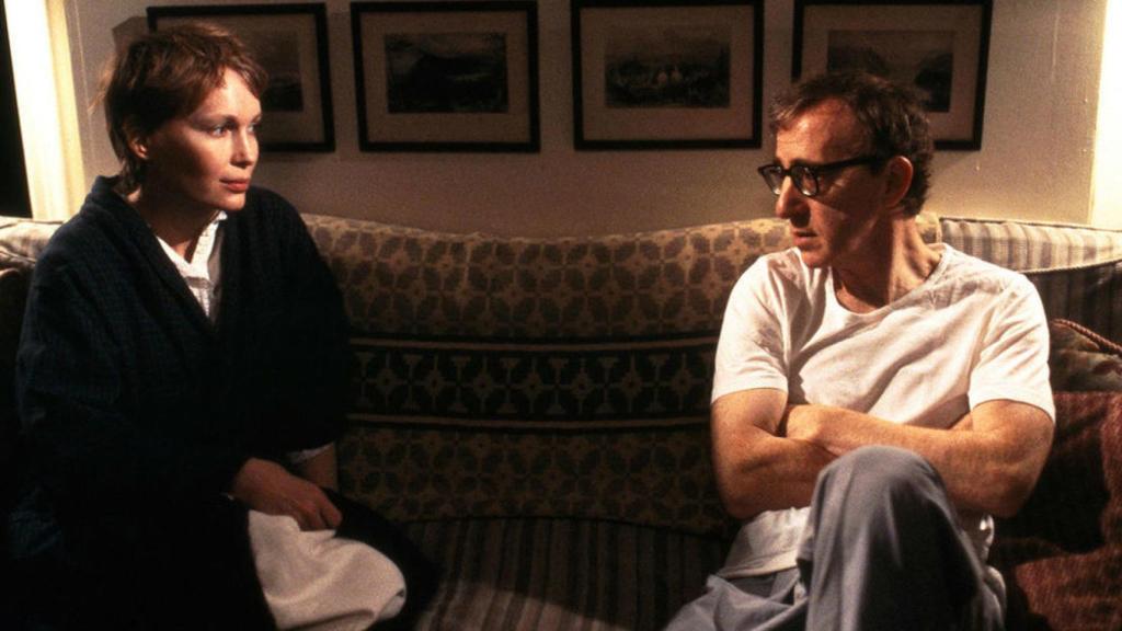 Con Mia Farrow en Maridos y mujeres.