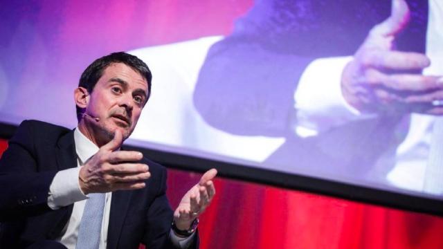 Manuel Valls, ex primer ministro de Francia, en el acto de Ciudadanos de este sábado.