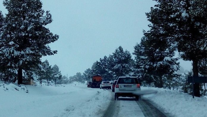 carretera nieve puerto cadenas frio 1