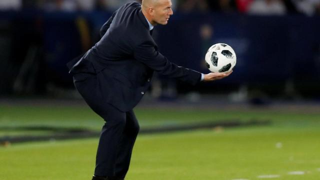 Zidane, durante un partido del Real Madrid.