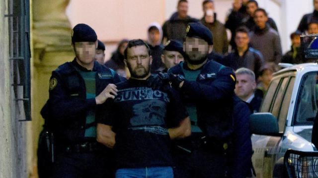 Igor el Ruso a su salida de los juzgados de Alcañiz (Teruel).