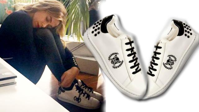 Marta Hazas con sus zapatillas.