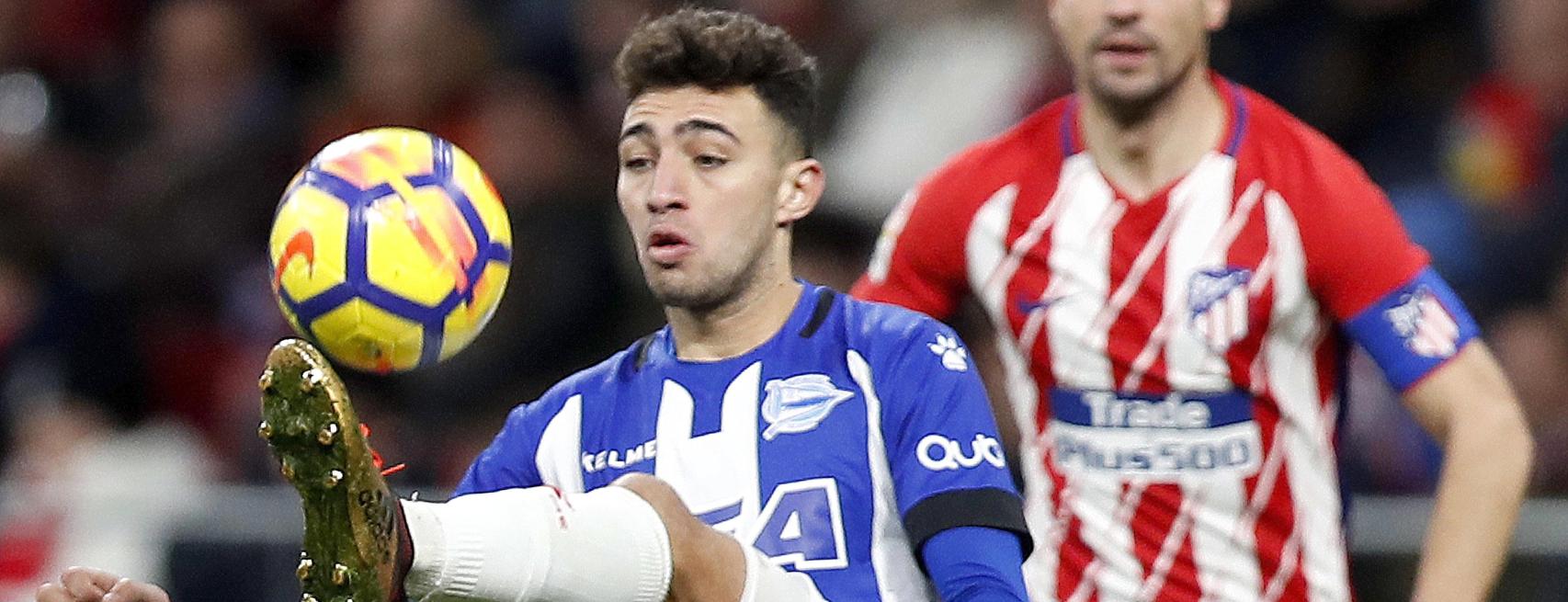 Munir en el último partido del Alavés.