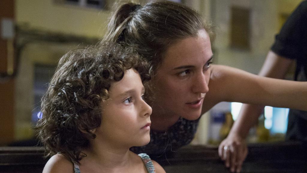 Carla Simón en el rodaje de Verano 1993.