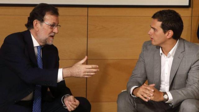 El presidente del Gobierno con el líder de Cs, Albert Rivera, en una imagen de archivo.