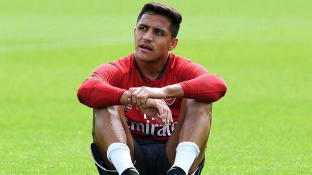 Alexis Sánchez, en un entrenamiento. Foto: arsenal.com