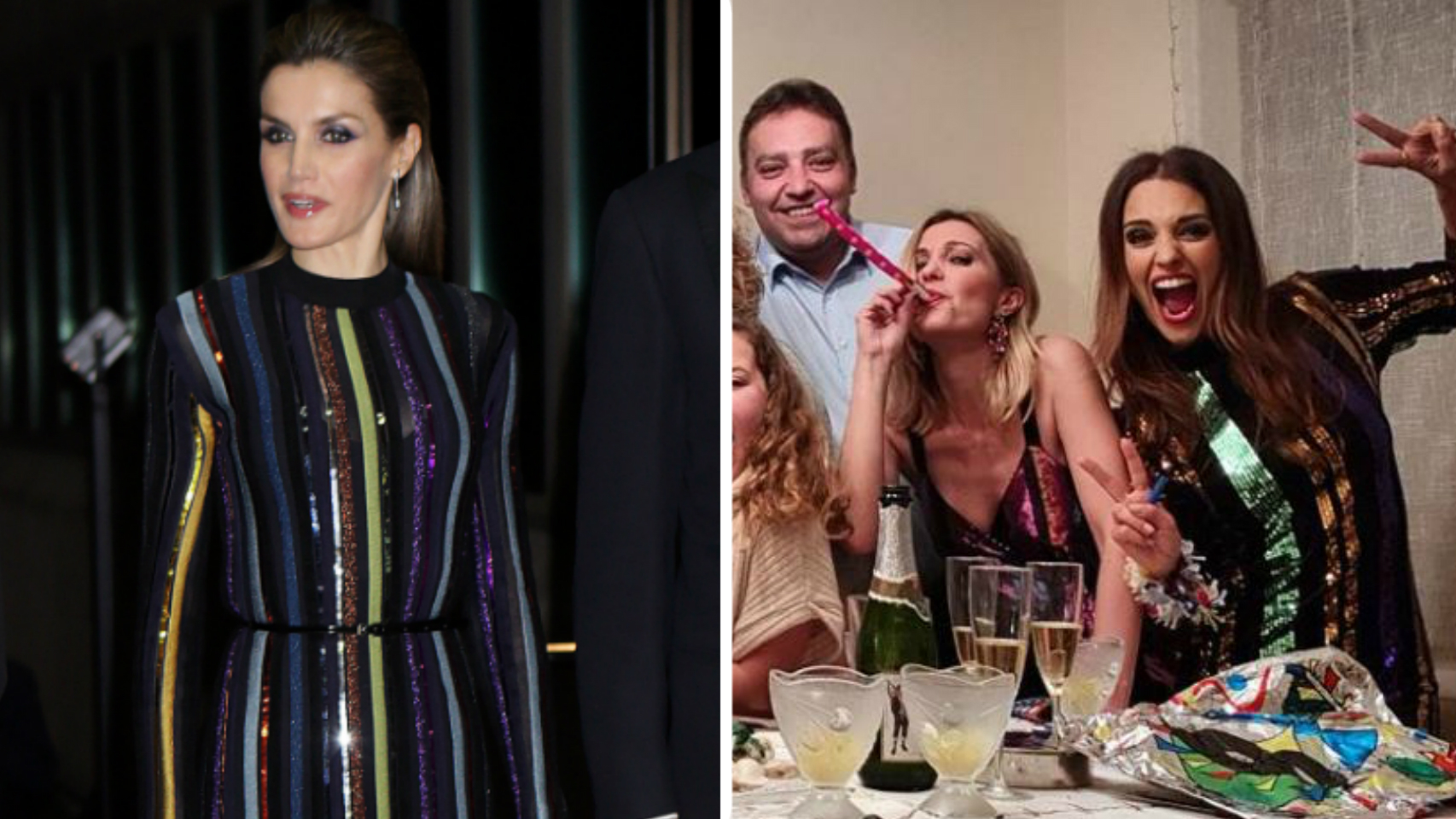 El look de Nochevieja que Paula Echevarría junto al de la reina Letizia