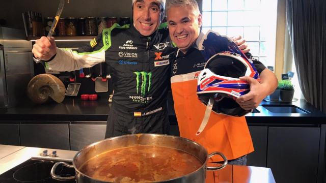 Nani Roma y Nandu Jubany junto en Can Jubany antes de viajar a Perú.