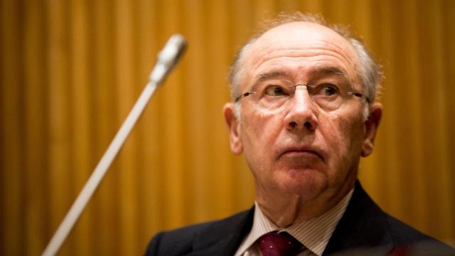 El expresidente de Bankia, Rodrigo Rato, durante su comparecencia en el Congreso de los Diputados.