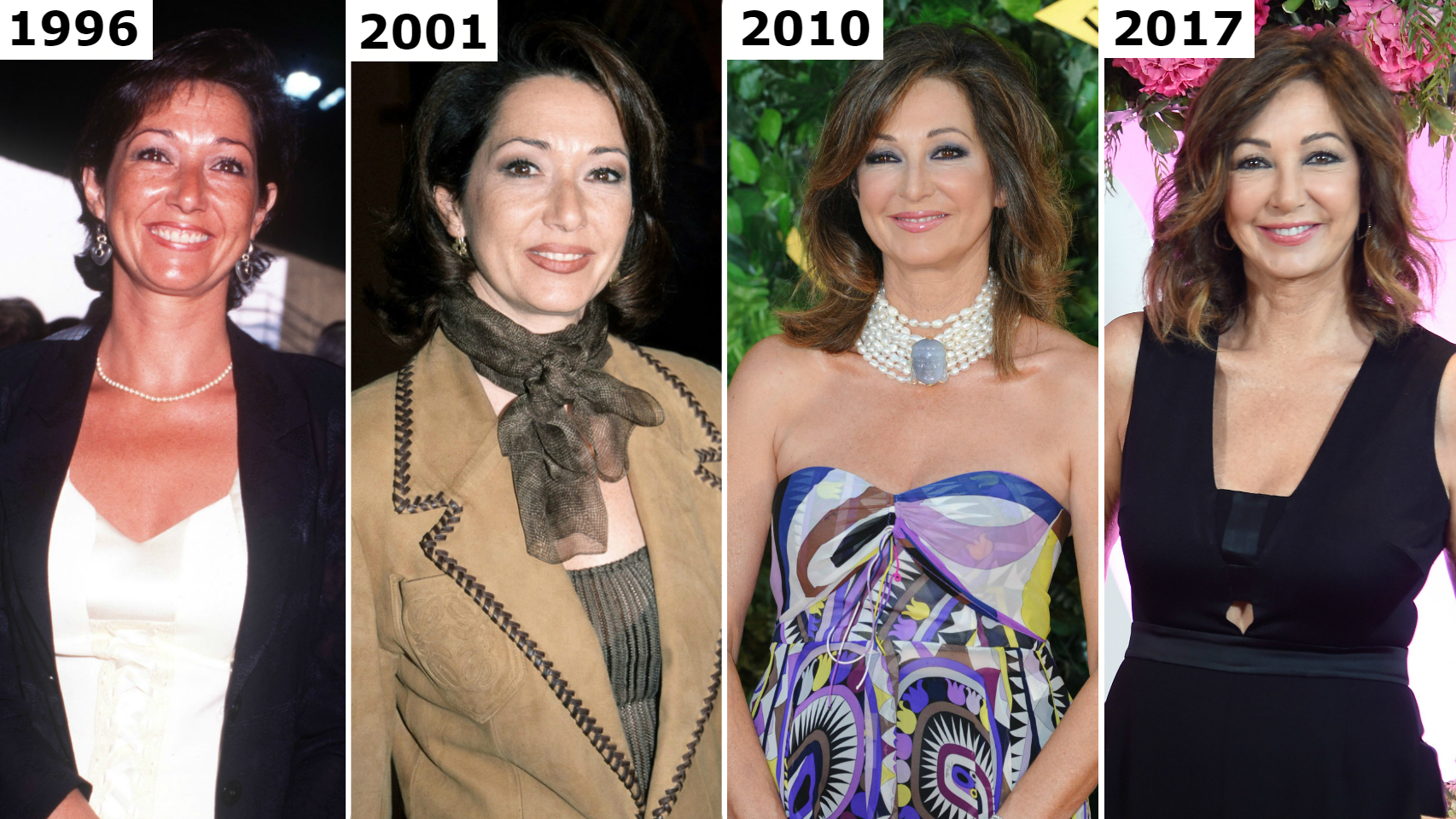 Ana Rosa Quintana, a lo largo de los años.