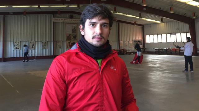 Alberto Aguilar en la escuela taurina Marcial Lalanda de Madrid