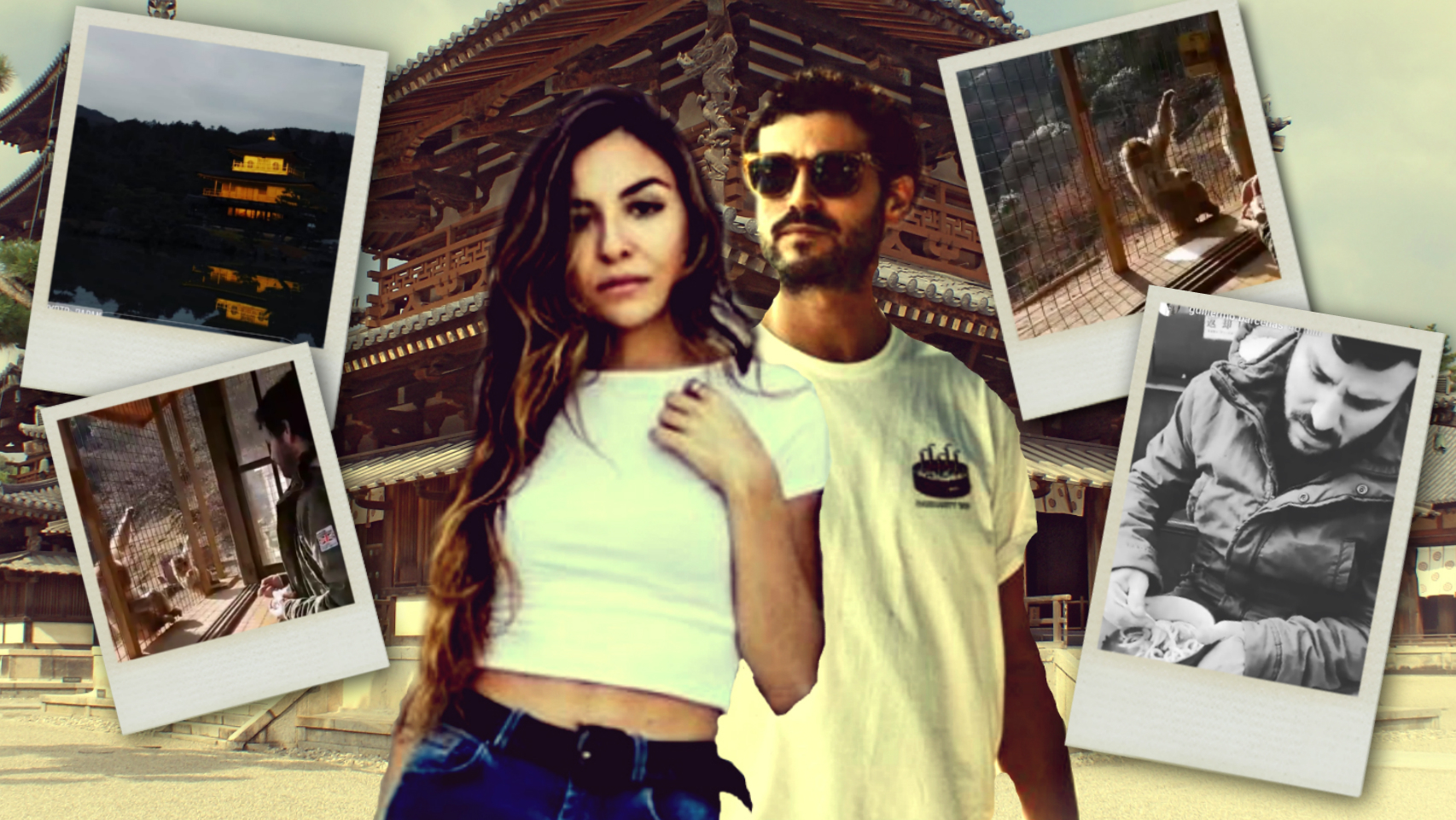 El primer viaje de pareja de Willy Bárcenas y Loreto Sesma, en un montaje.