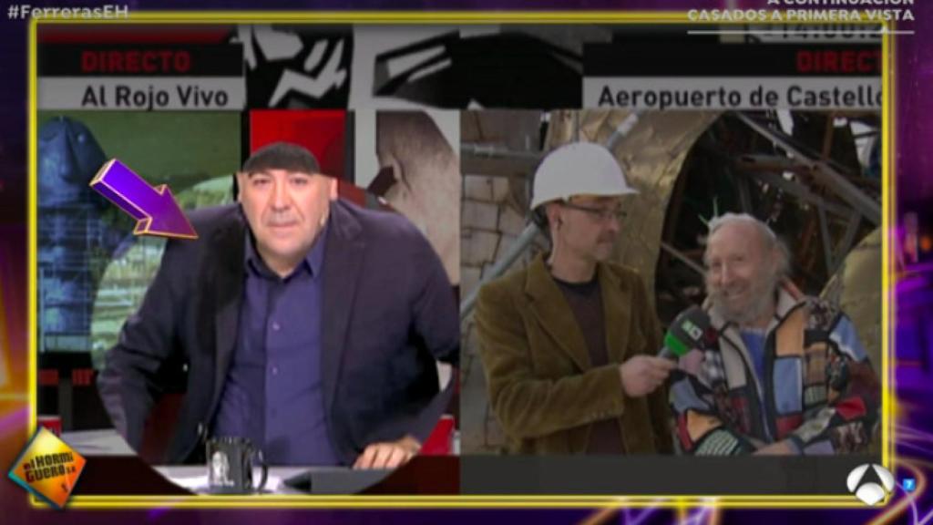 Ferreras se tiró un vaso de agua por encima para frenar la risa en 'Al rojo vivo'