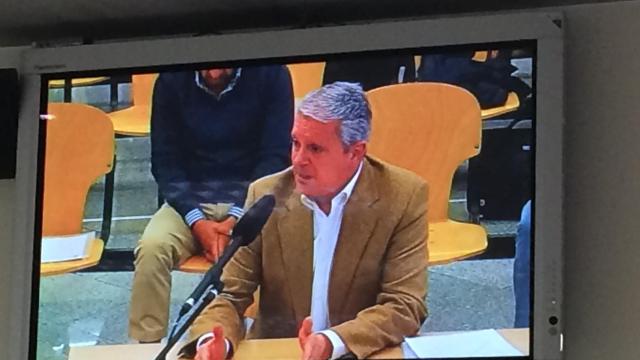 Pablo Crespo durante su declaración en la Audiencia Nacional.