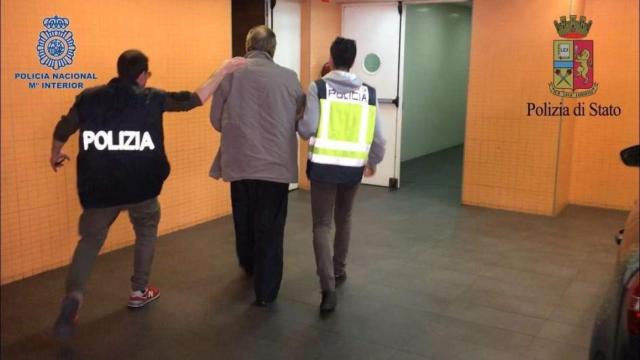 Imagen de la detención de Pellegrinetti, en Alicante.